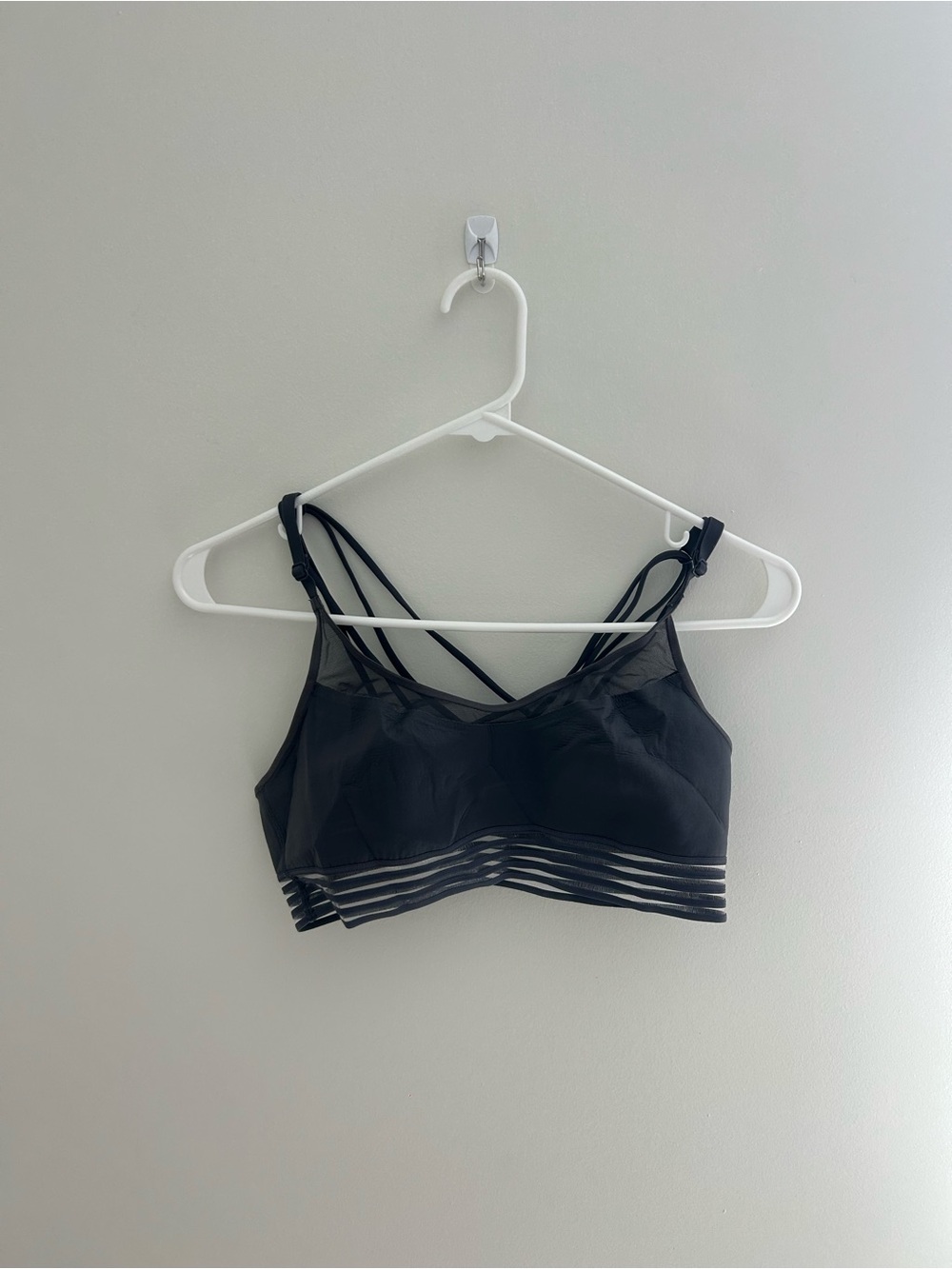 PINK Victoria's Secret Black Strappy Mesh Bralette